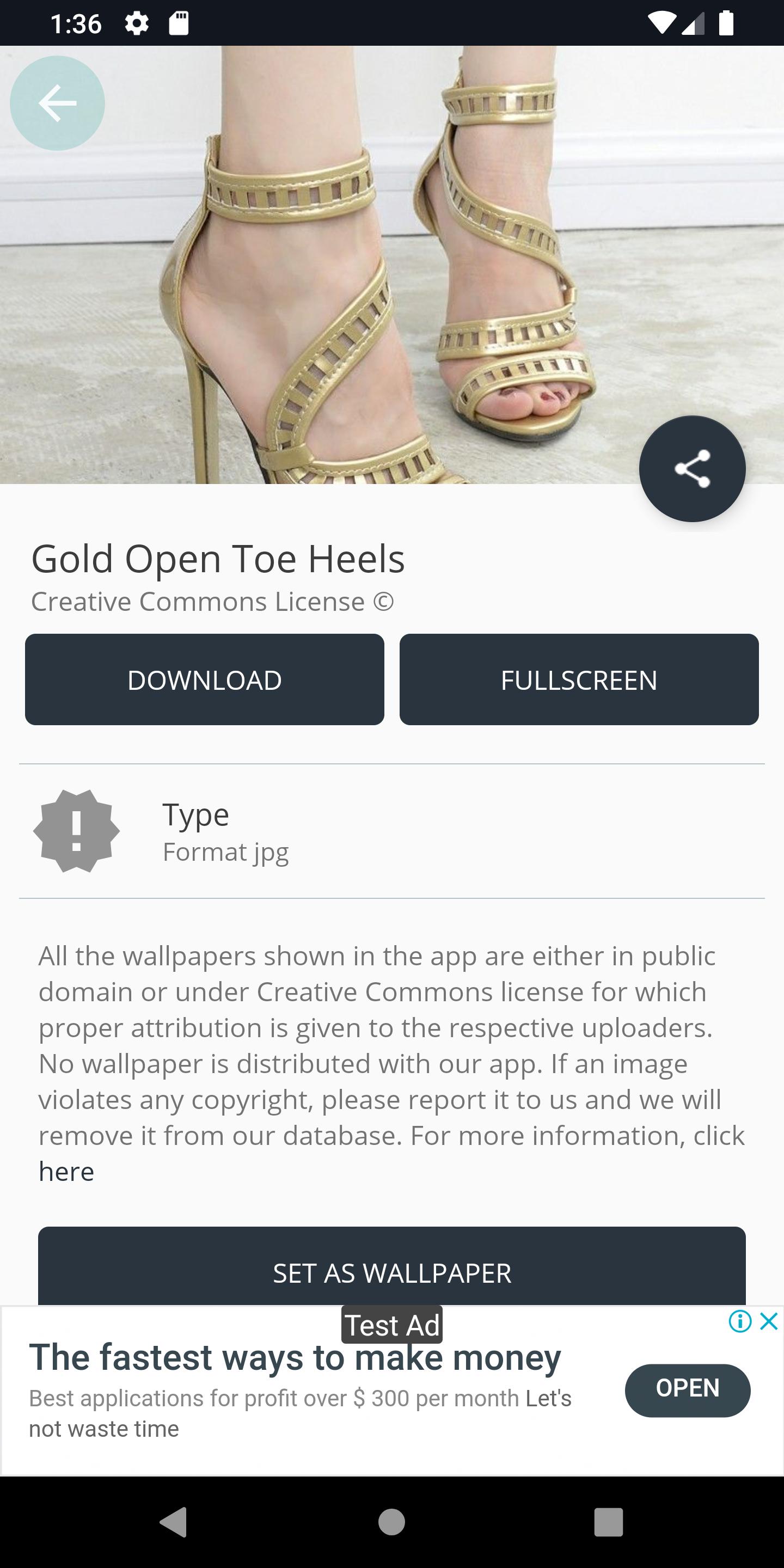 Gold Open Toe Heels