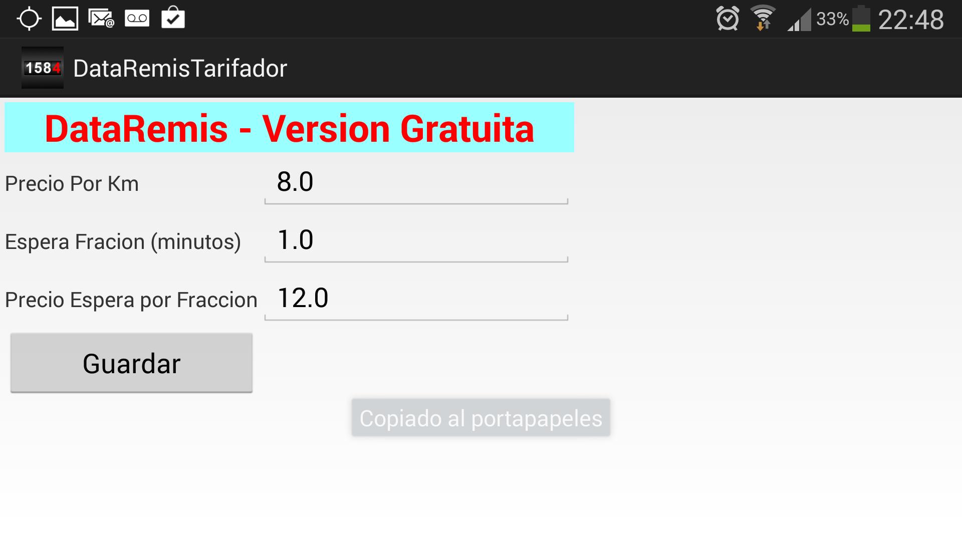 Tarifador Remises