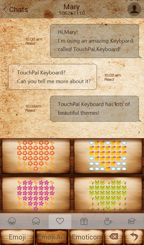 TouchPal Kraft emoji Theme