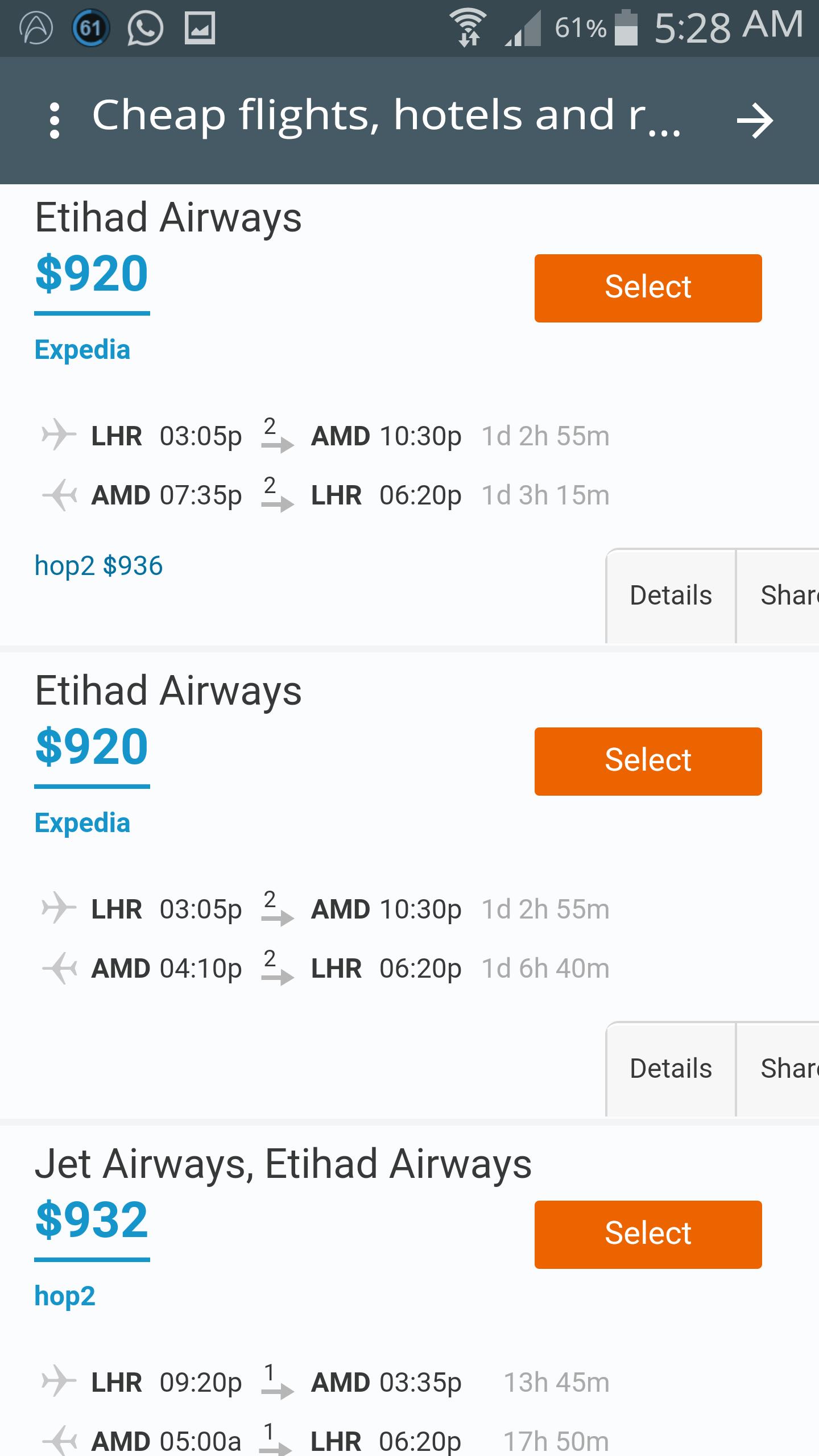 Booking flights