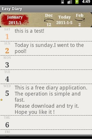 Easy Diary