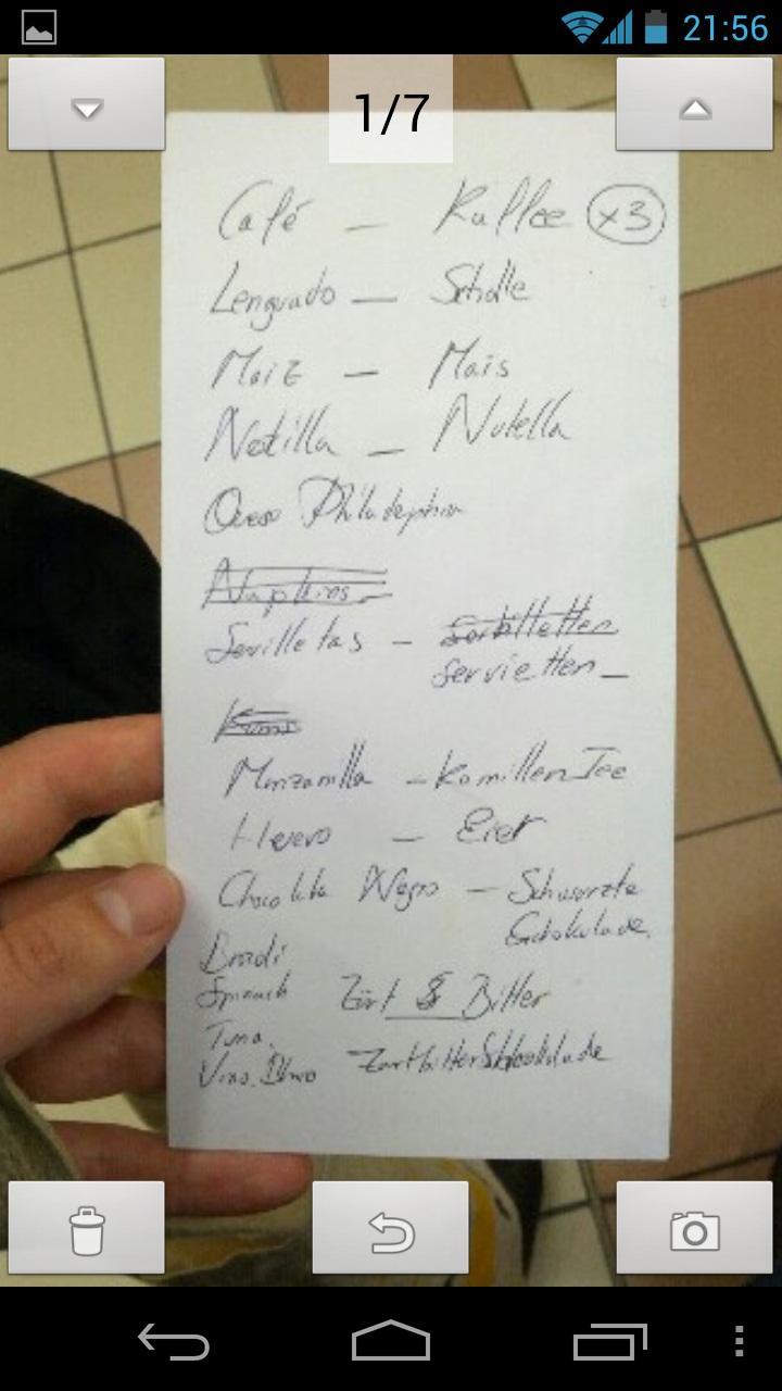 Paper Shopping List