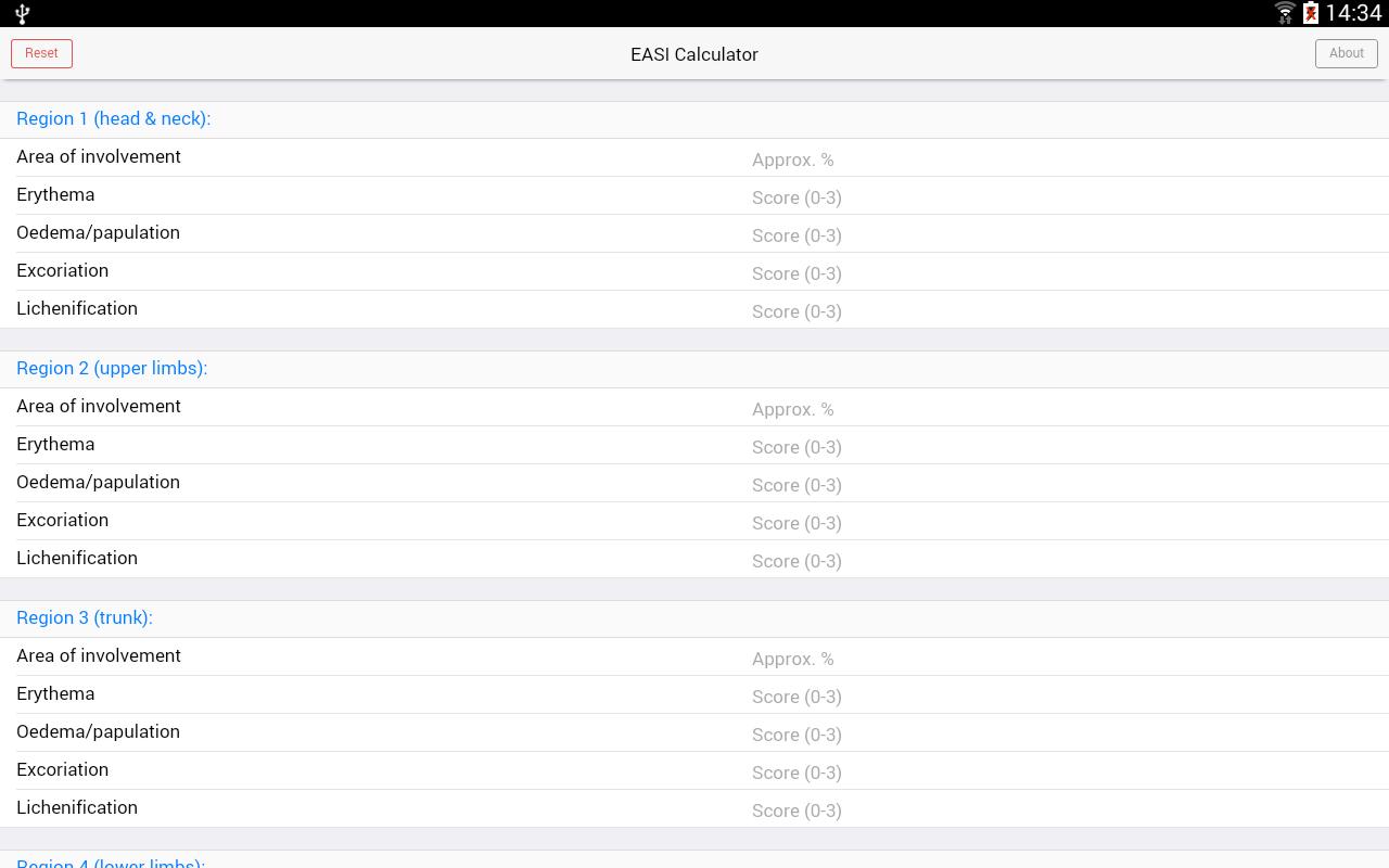 EASI Calculator