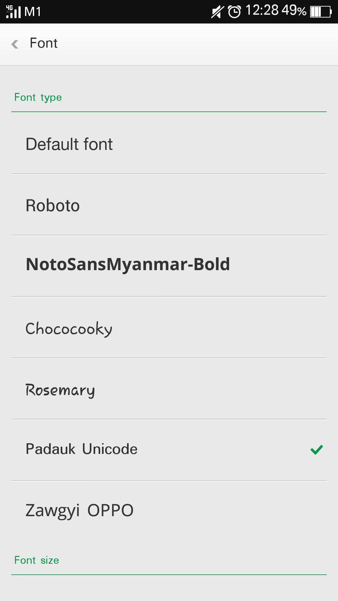 Padauk Unicode
