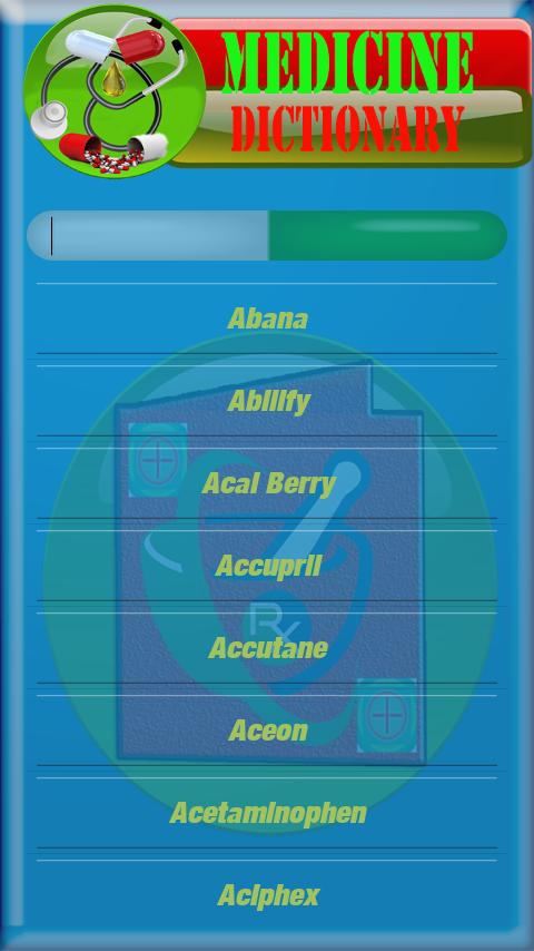 Medicine/Drug  Dictionary
