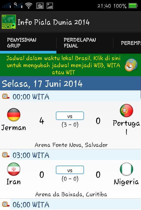 Info Bola Dunia 2014