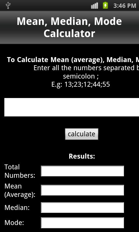Statistics Calculator