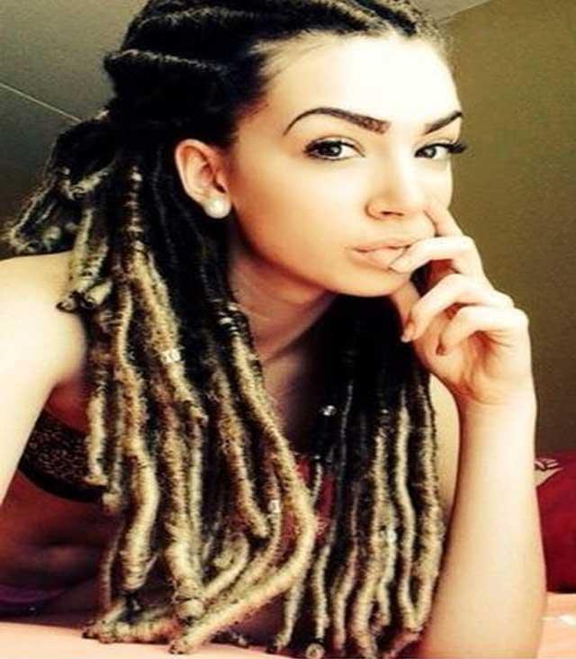 Blonde Faux Locs Hairstyle