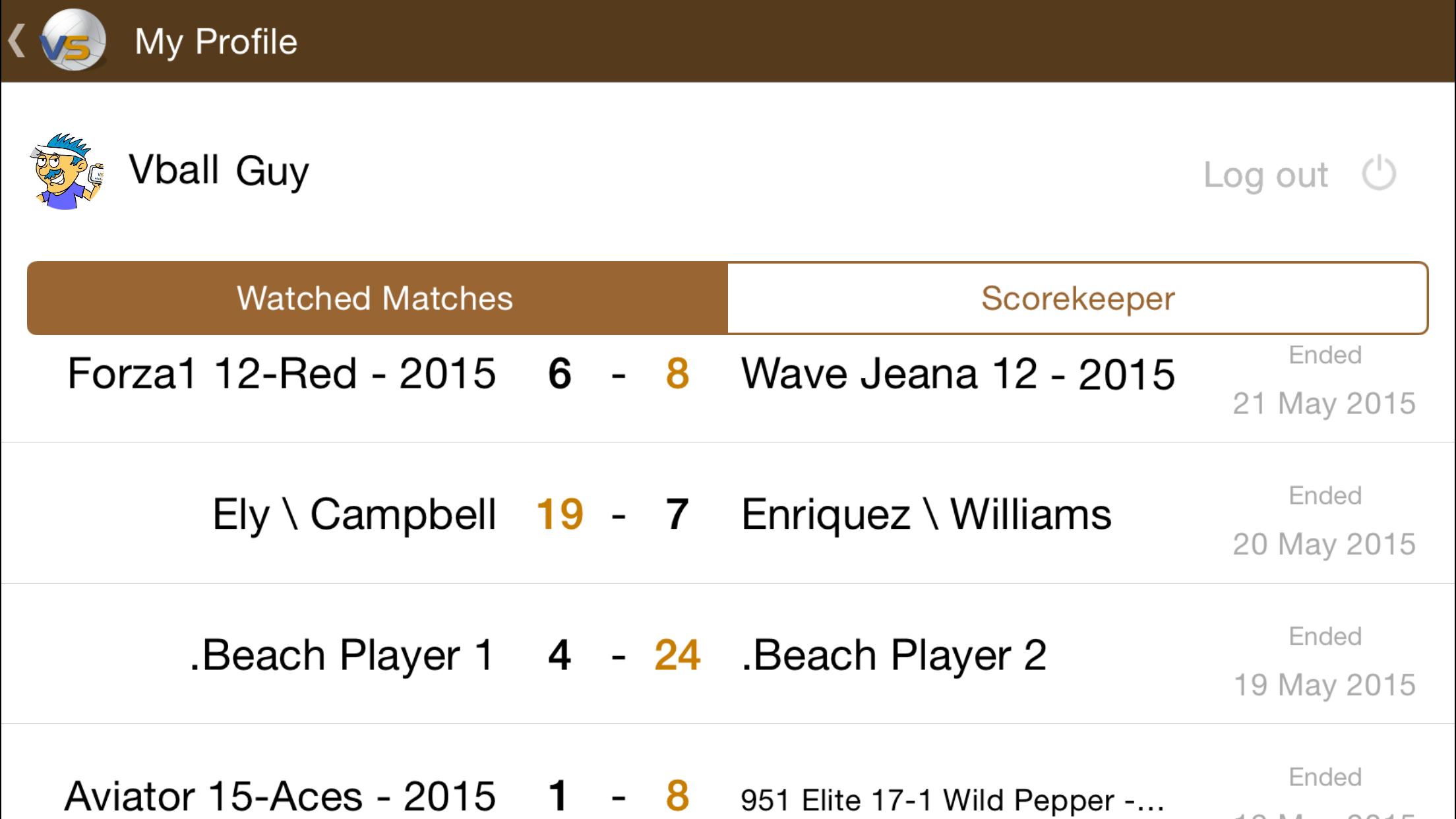 VBALLSCORE - Free Scoreboard
