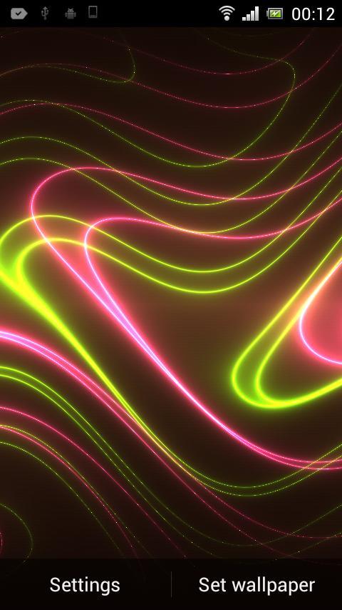 Neon Glitter Wave HD LWP