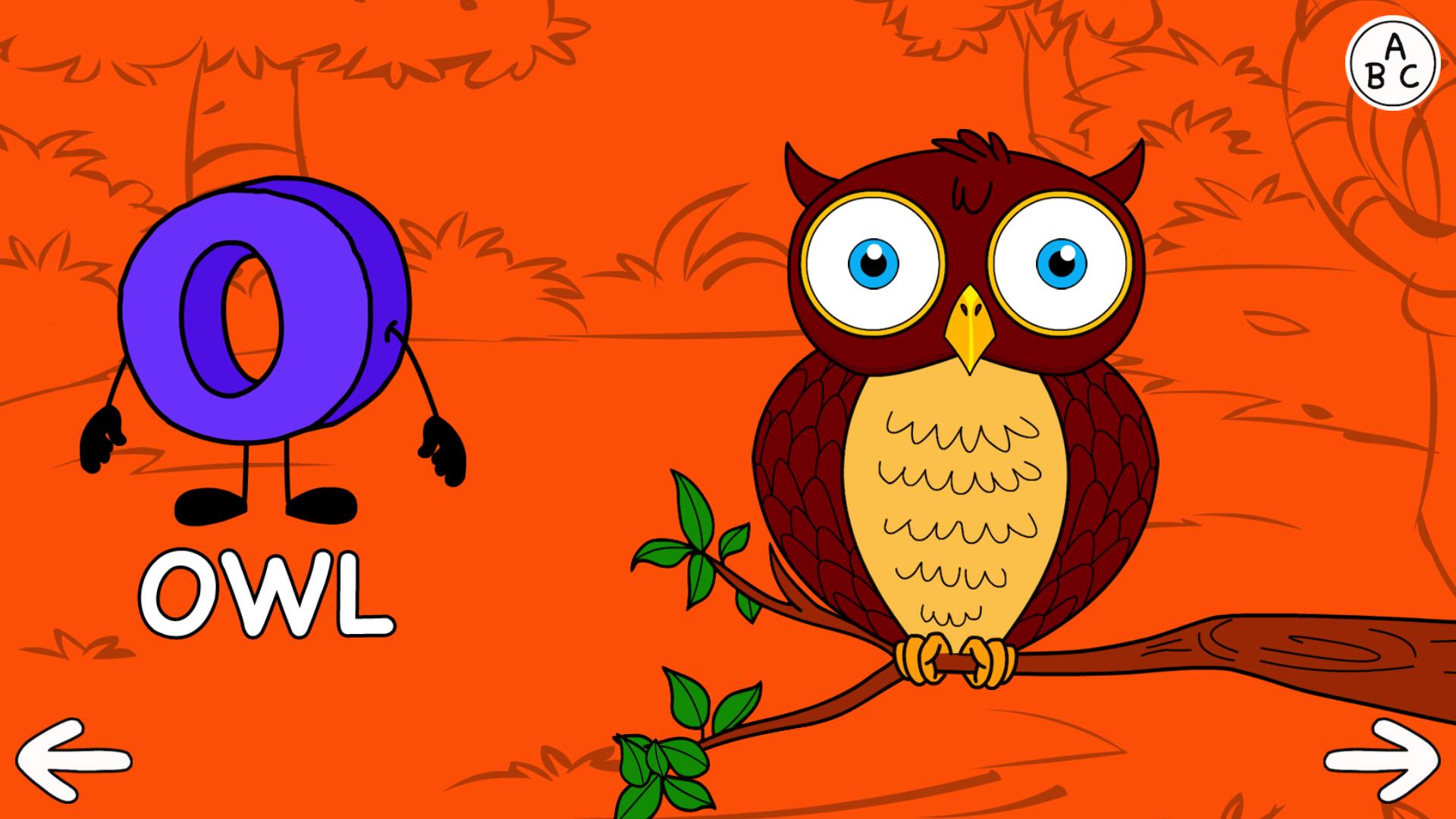 ABC Alphabet Flash Cards - Free Animated Kids Game