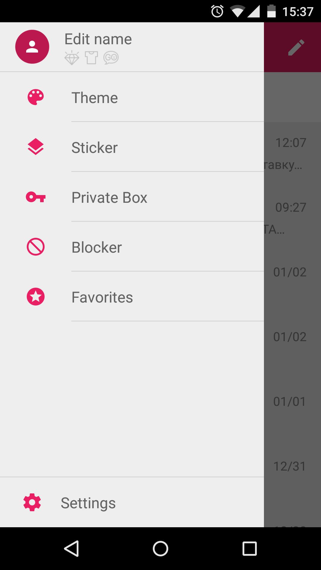 GO SMS Lollipop Pink Theme