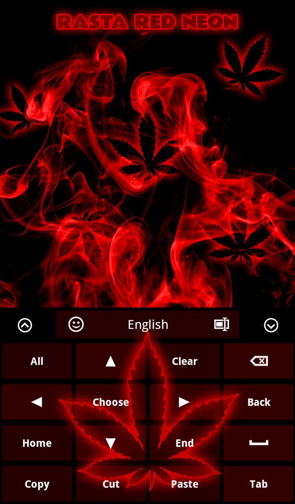 Rasta Red Neon Keyboard