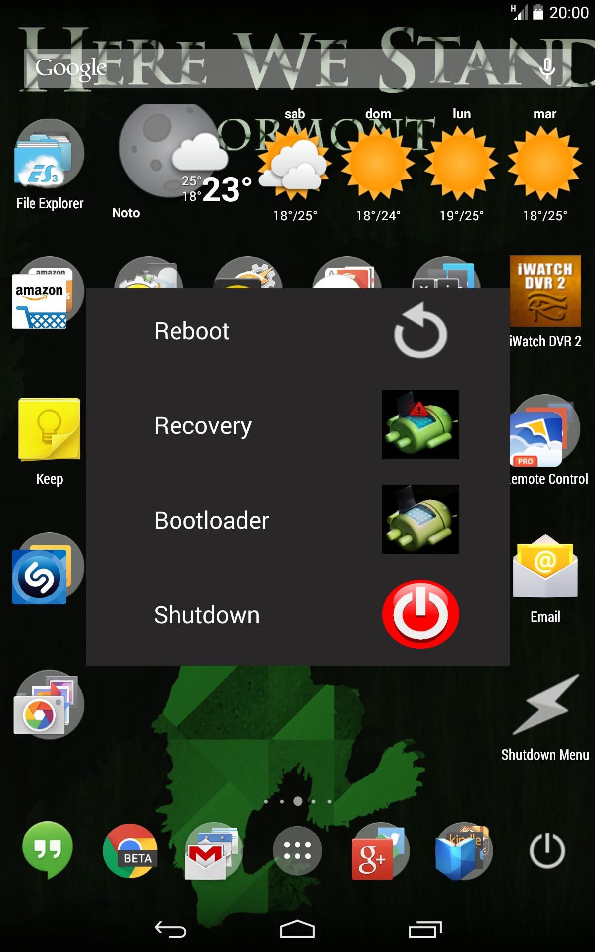 Shutdown Menu