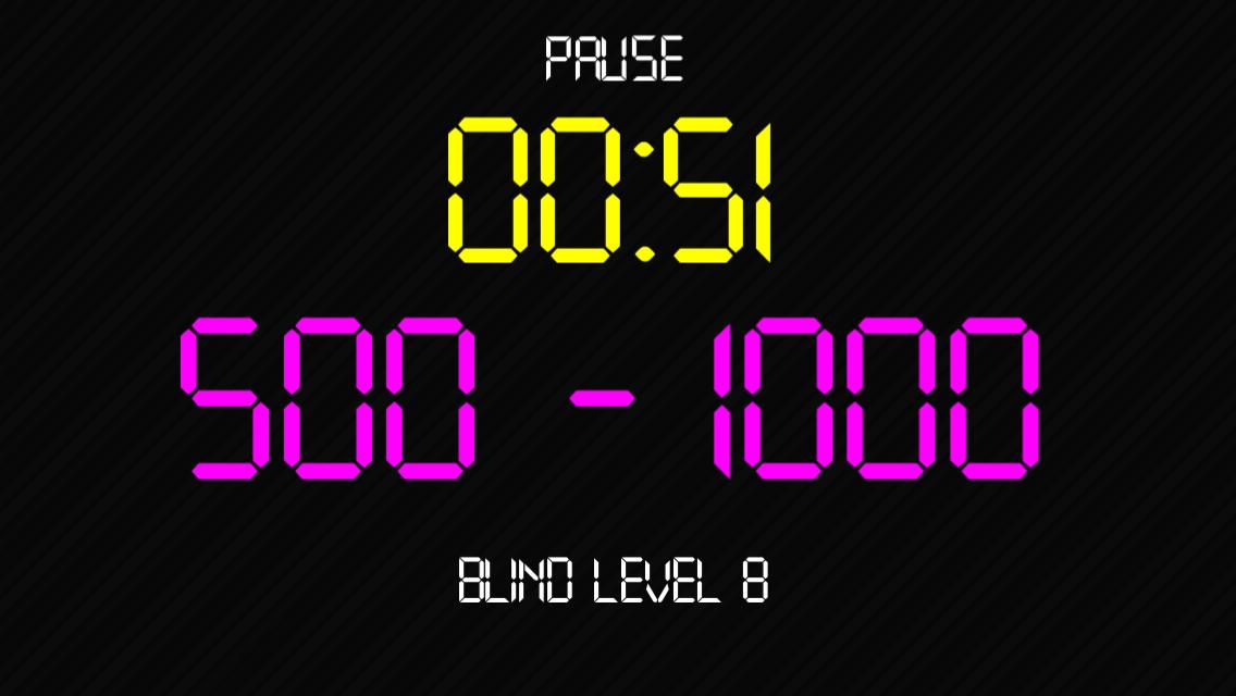 Neon Poker Blind Clock Timer
