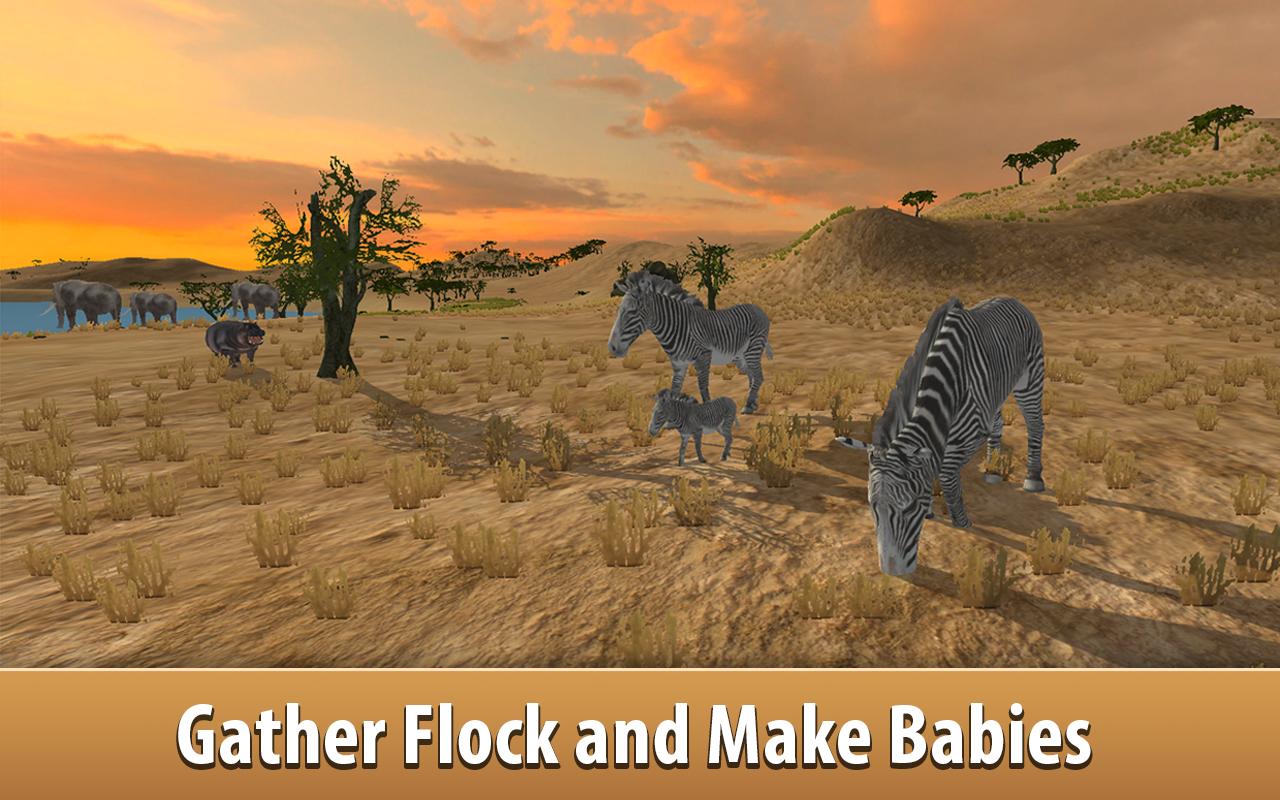 Wild Zebra Horse Simulator 3D