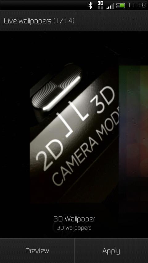 HTC EVO 3D Wallpaper Picker