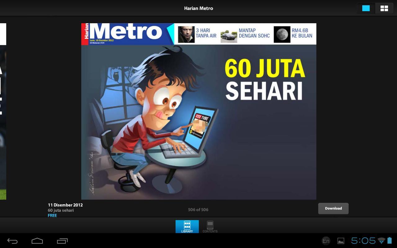 Harian Metro for Tablet