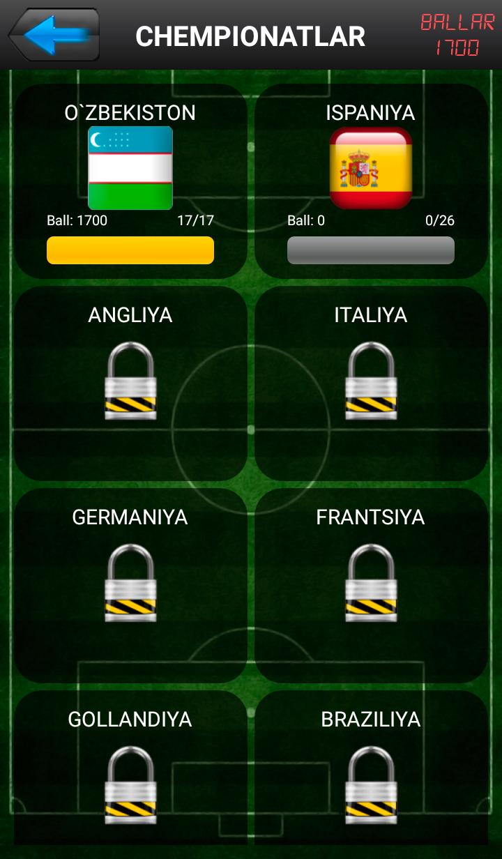 Futbol jamoalarini toping