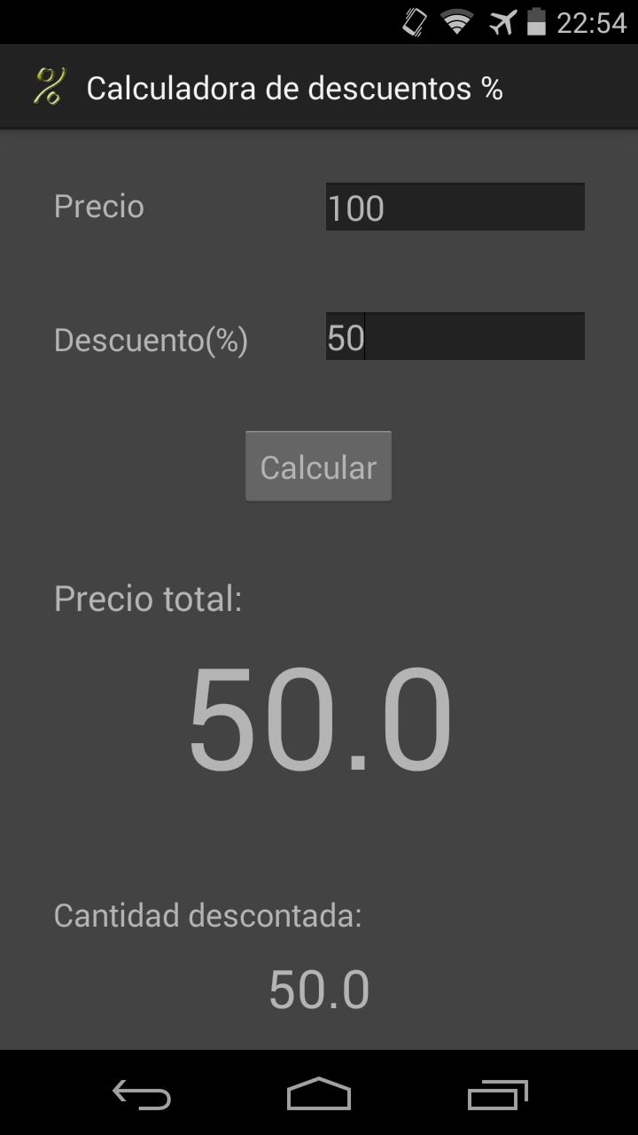 Calculadora de descuentos