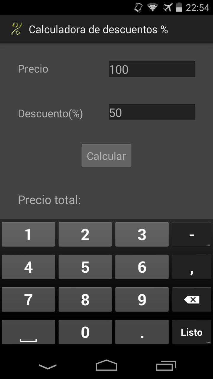 Calculadora de descuentos