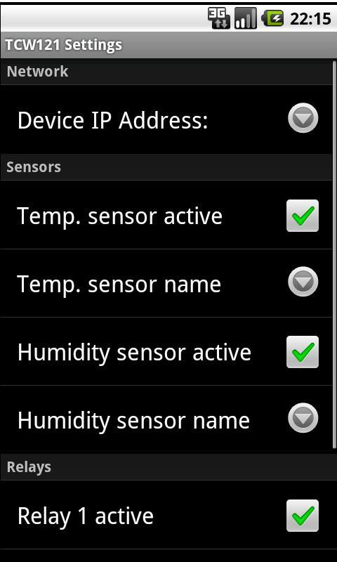 TCW121 Remote control