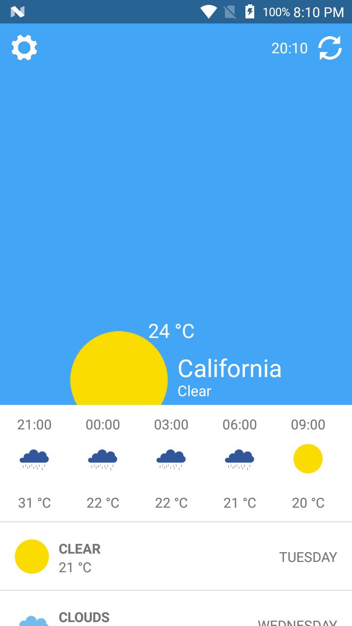 Fresh air - Weather App