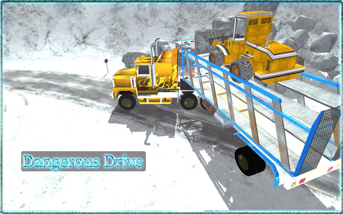 Uphill Snow Cargo Truck Drive