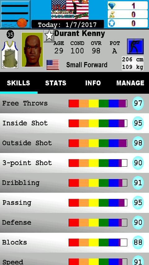 USA Basket Manager 2018 FREE