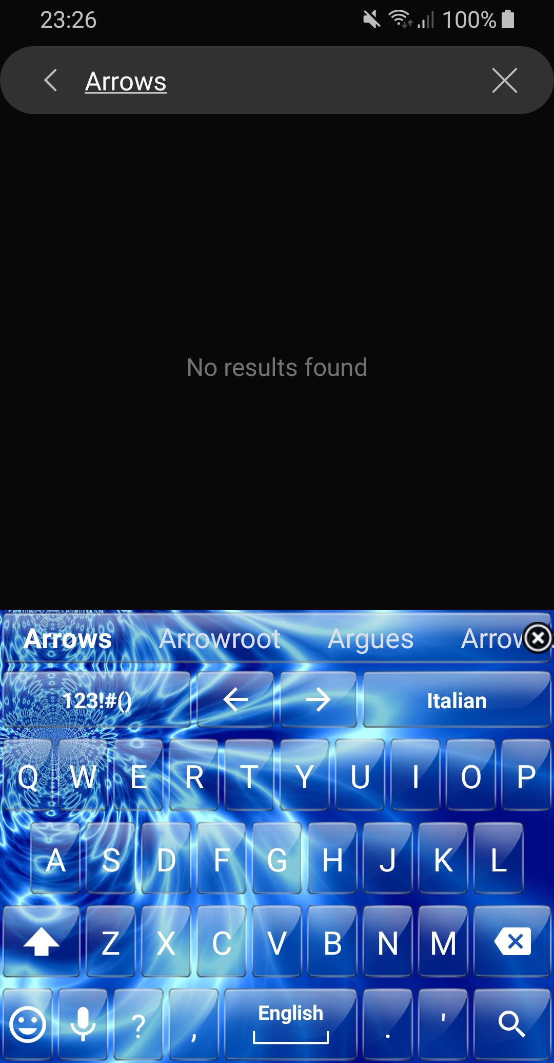 Keyboard Theme Glass Blue Wave