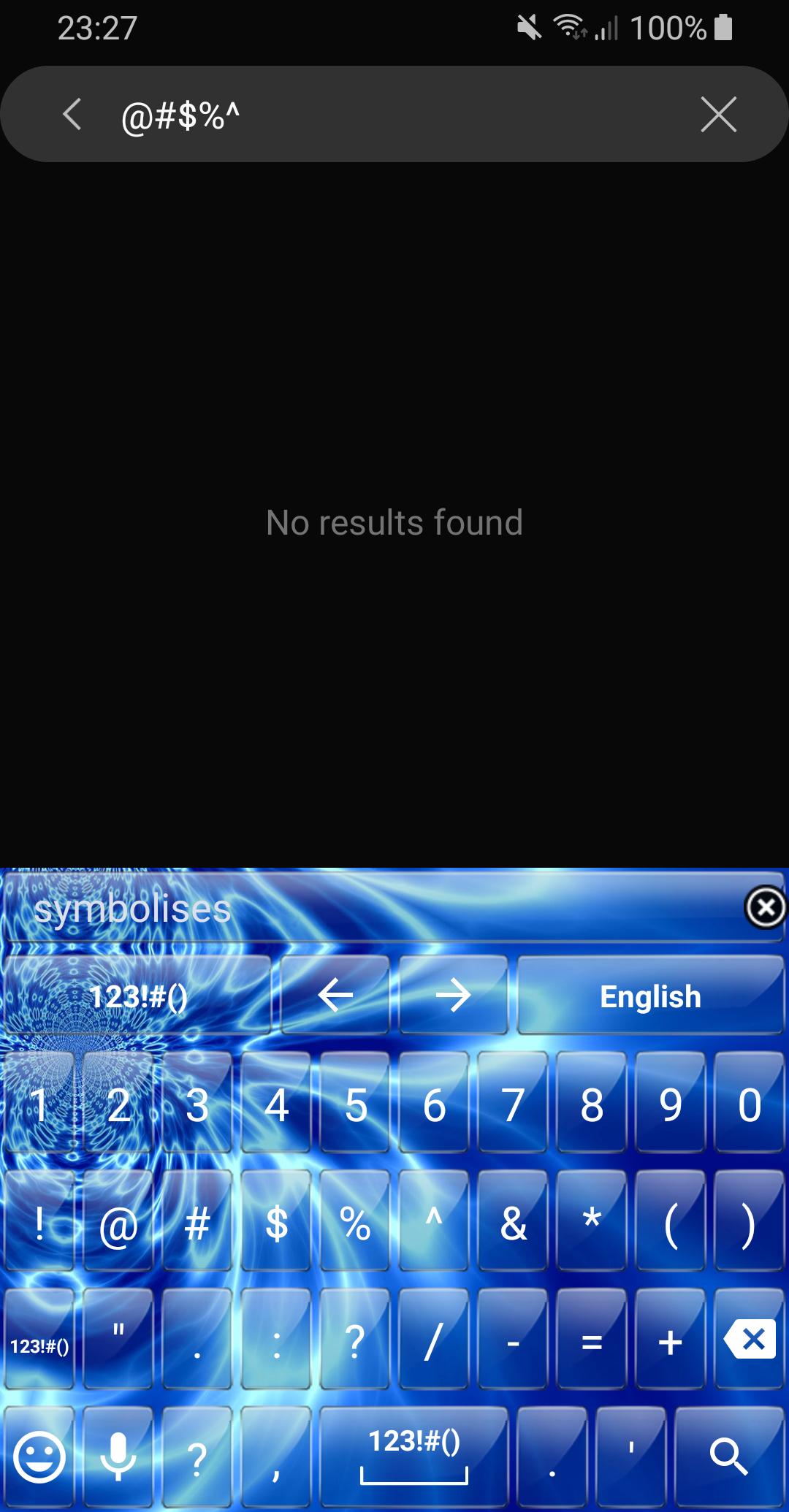 Keyboard Theme Glass Blue Wave