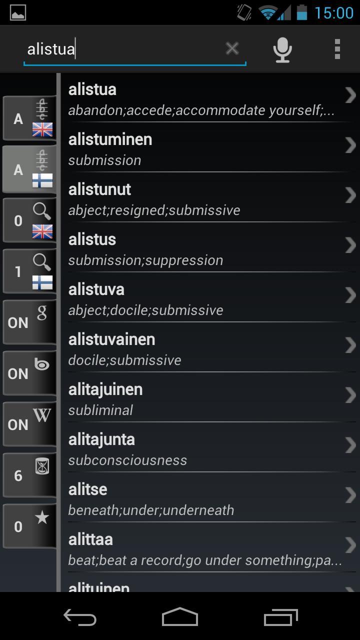 Free Dict Finnish English