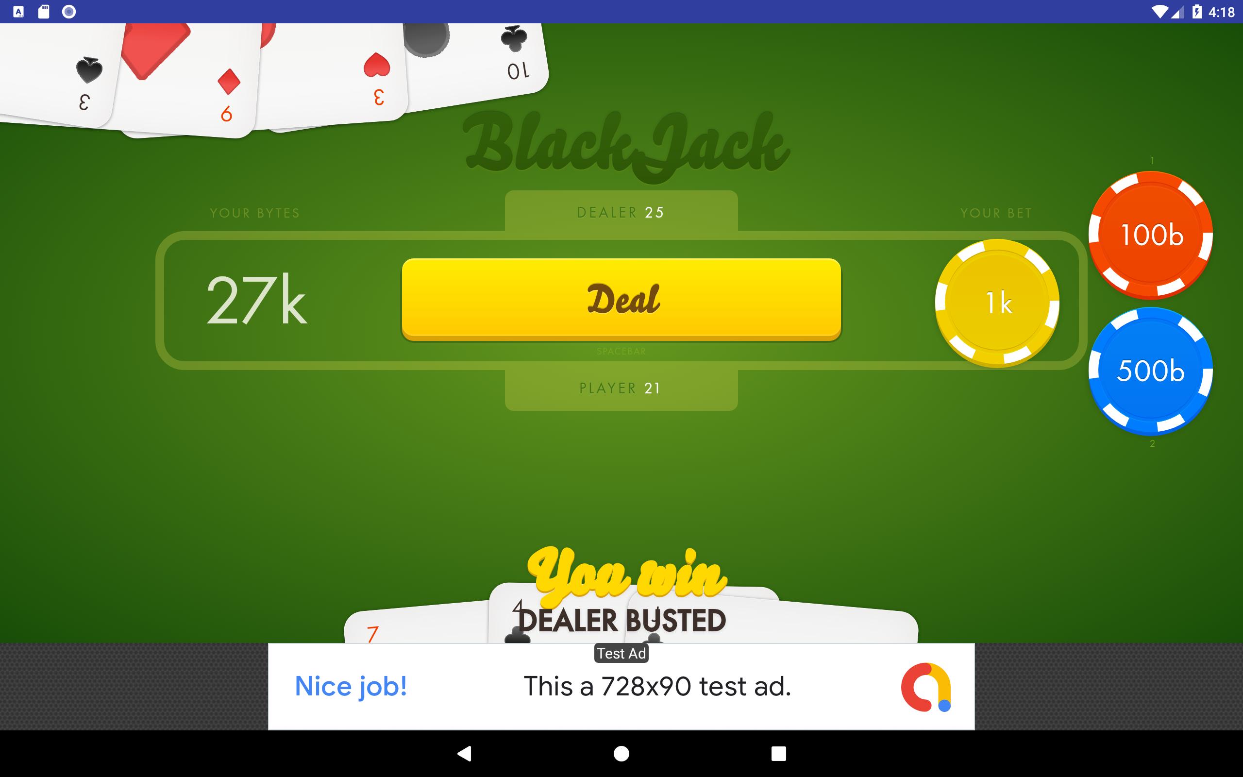 Blackjack 21 Single Deck