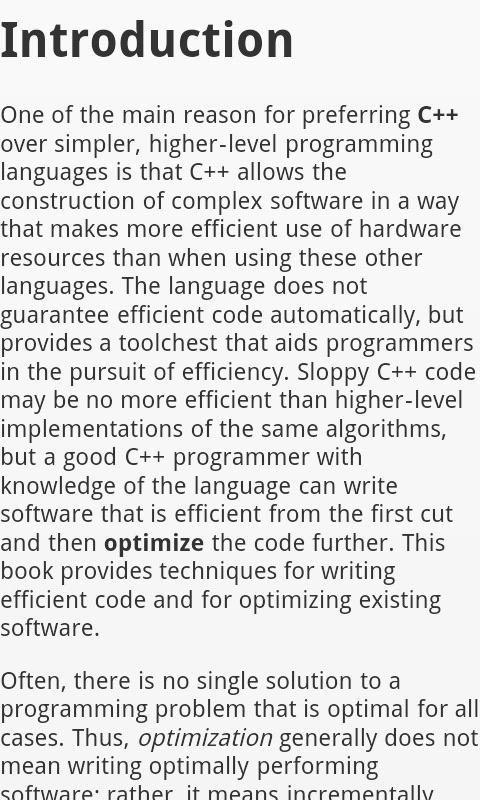 Optimizing C++