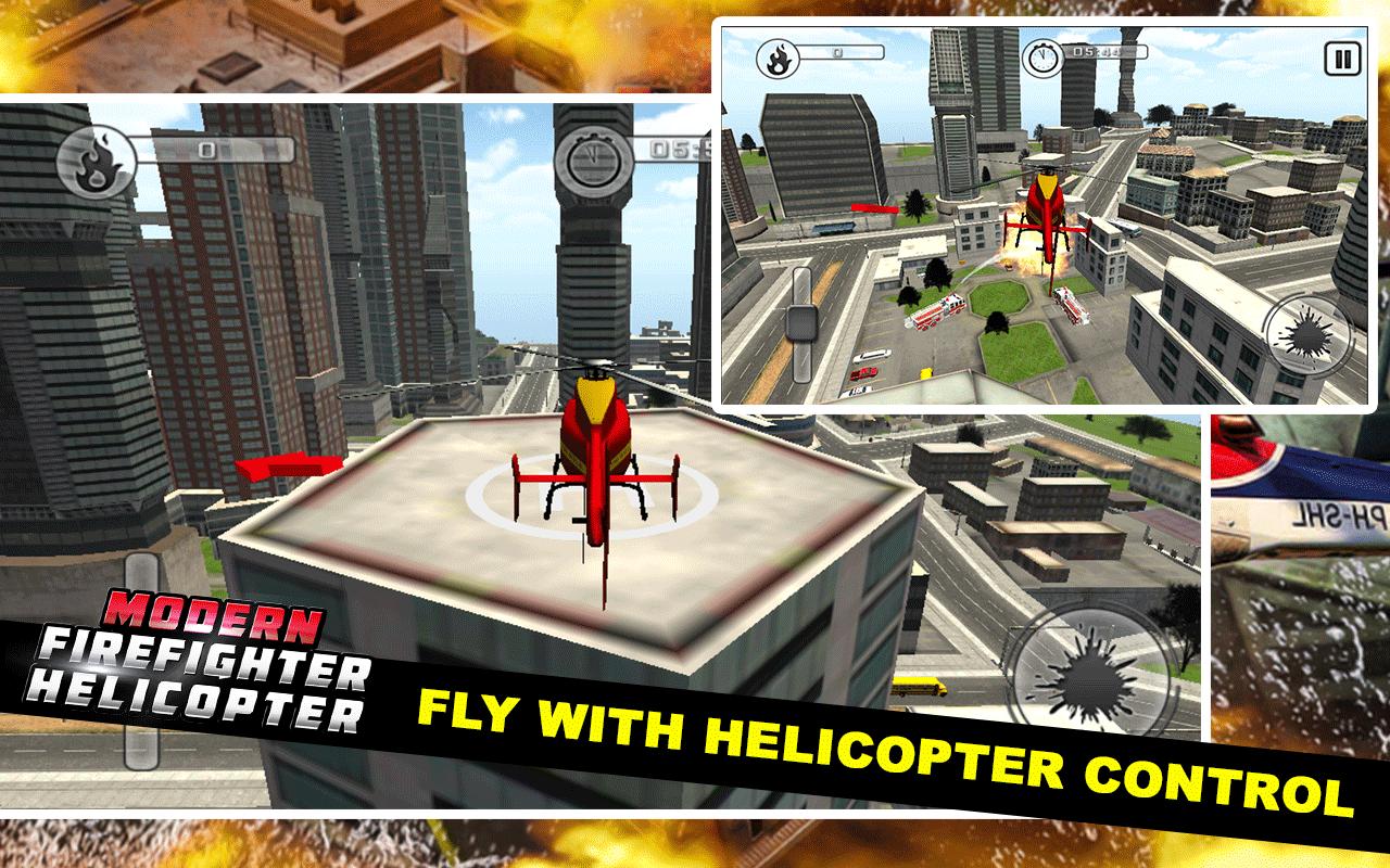 Modern Firefighter Helicopter