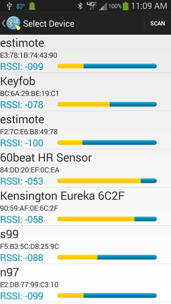 B and L Bluetooth LE Scanner
