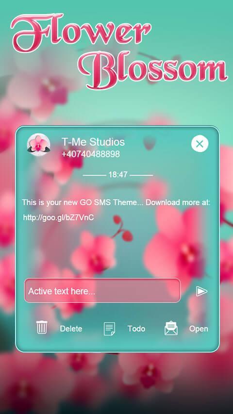 Flower Blossom SMS Theme