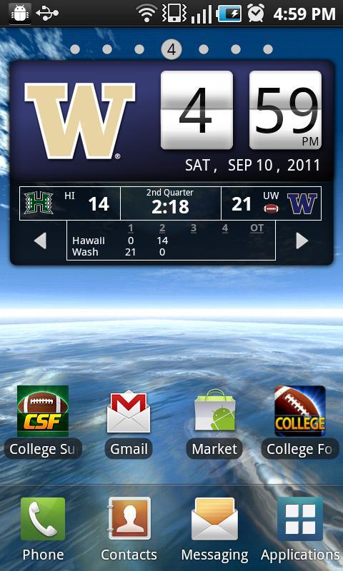 Washington Huskies Live Clock