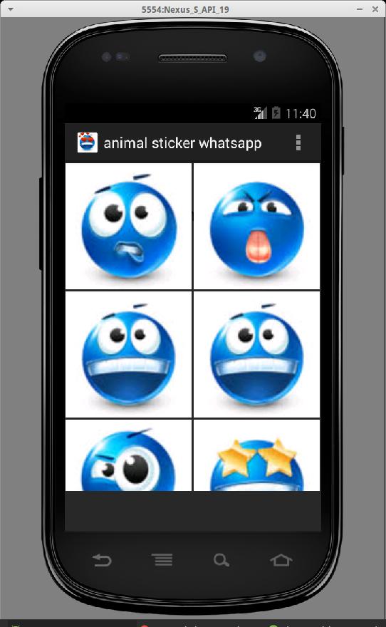 Emotion Sticker Messenger blue