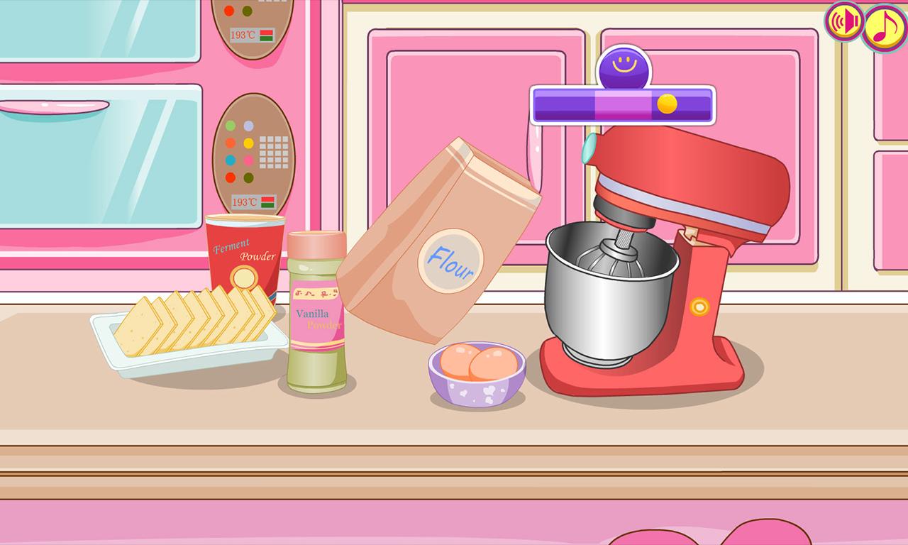 Birthday cake cooking