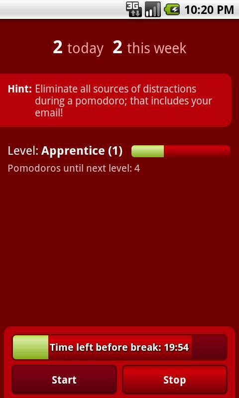 Pomodroido: A Pomodoro Timer