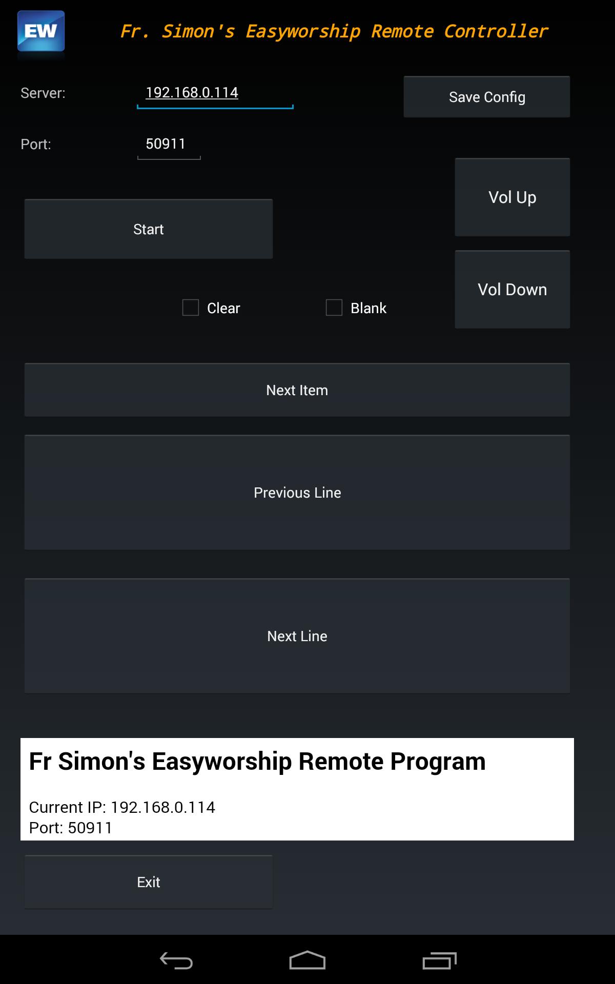 Easyworship Remote Client