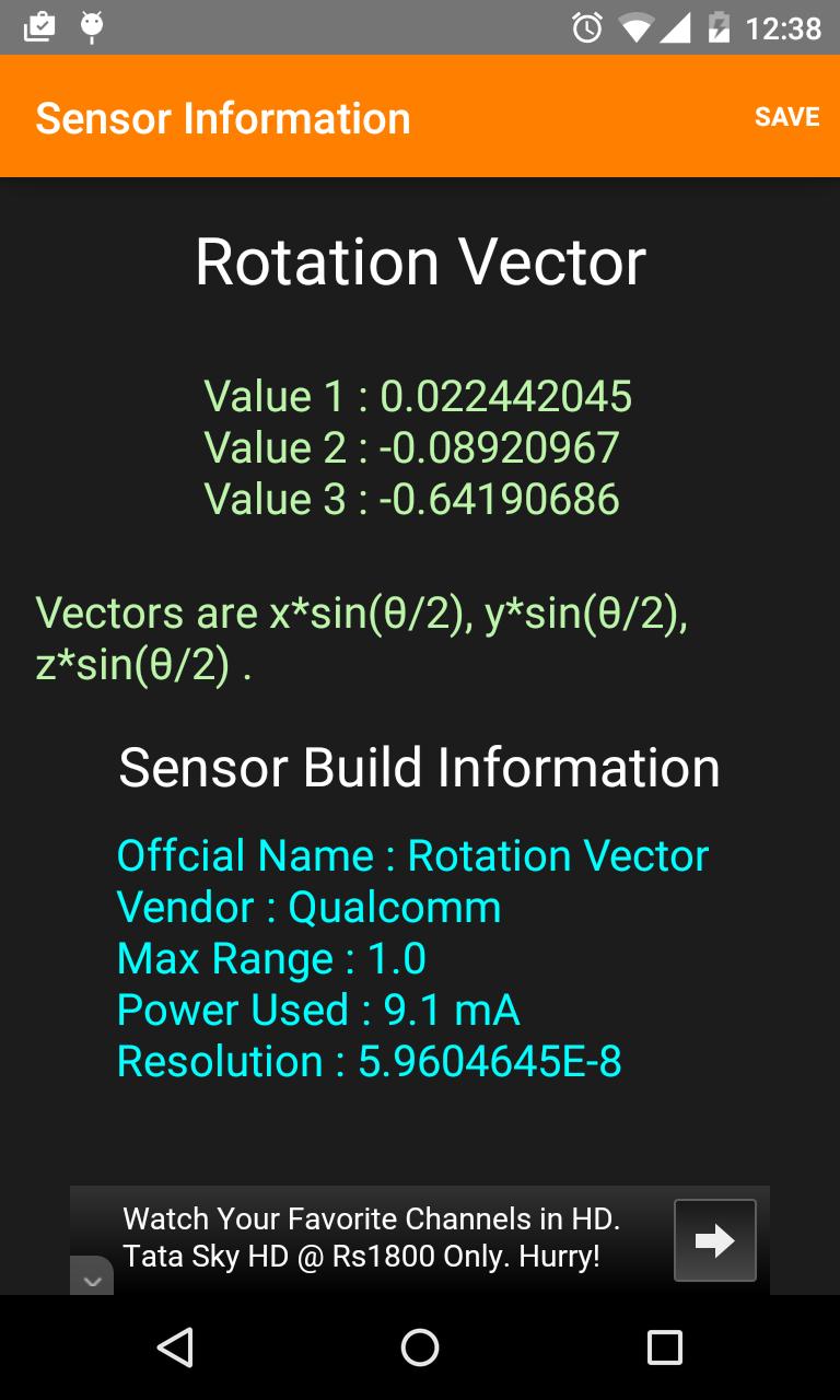 Android Sensor Tool