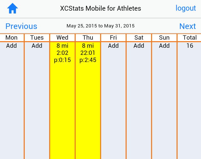 XCStats Athlete Mobile Tools