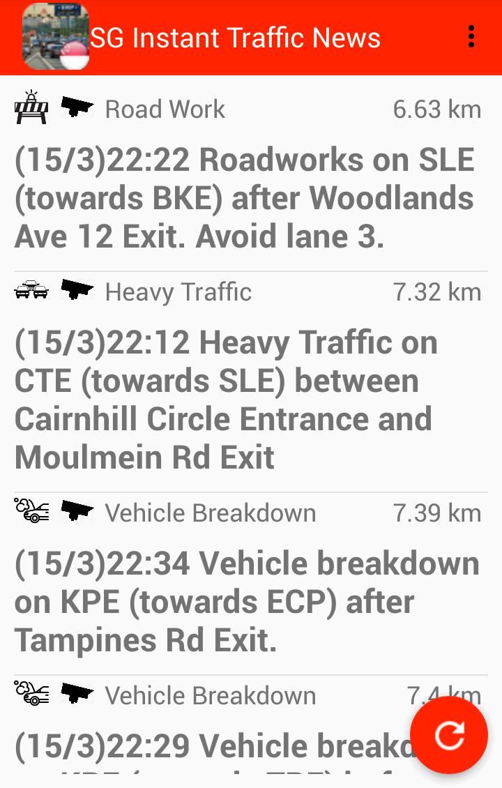 SG Instant Traffic News