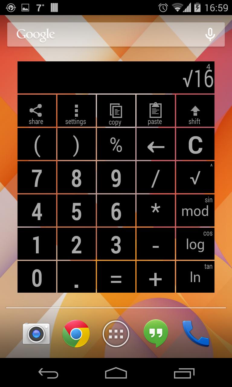 Calculator Widget Multicolor