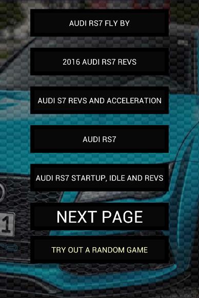 Engine sounds of RS7