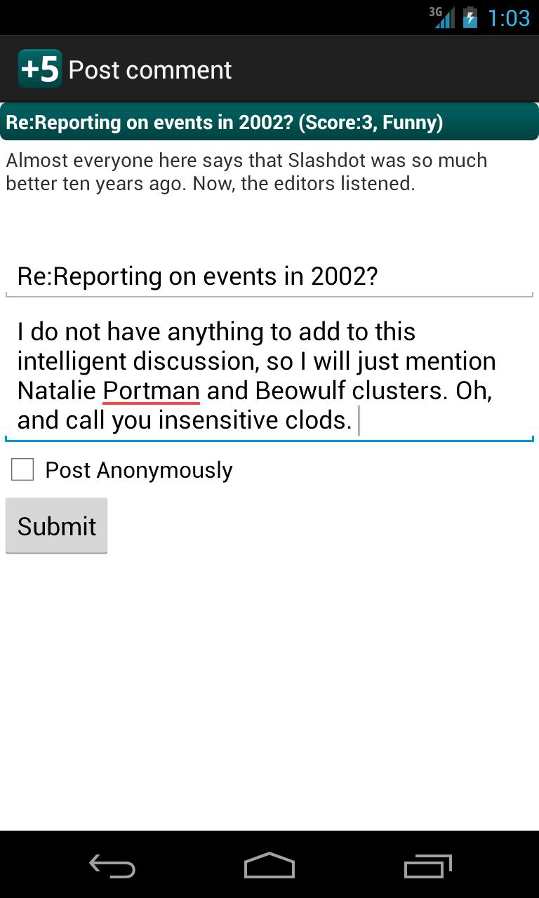 PlusFive Slashdot Reader