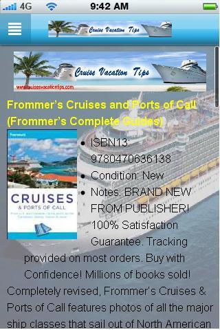 Cruise Vacation Tips App