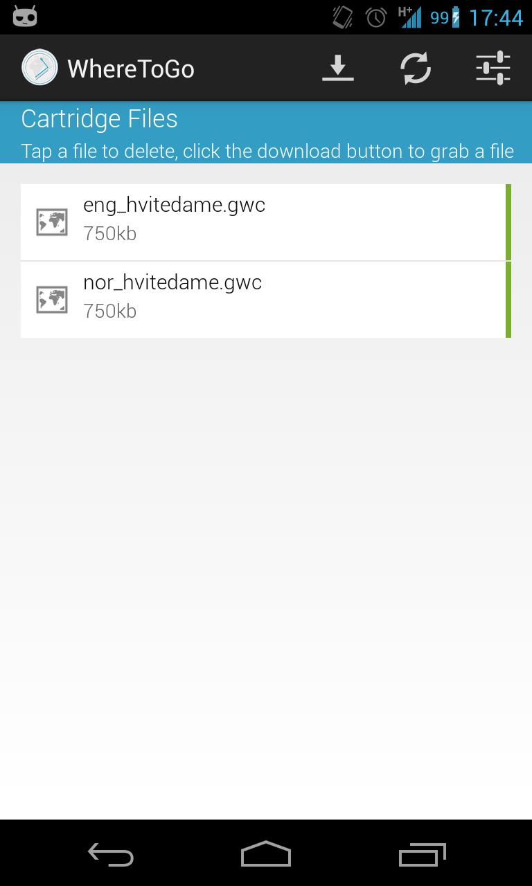 WhereToGo Cartridge Downloader